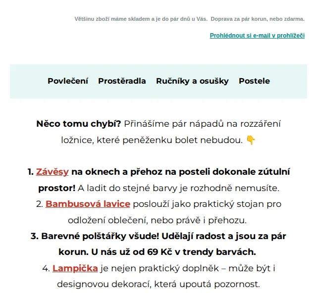 Výprodej povlečení: Doplňky do ložnice od 69 Kč – červenec 2026 | Nuslet.cz