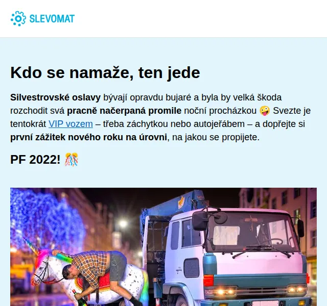 Slevomat: VIP transfer na Silvestra – únor 2026 | Nuslet.cz