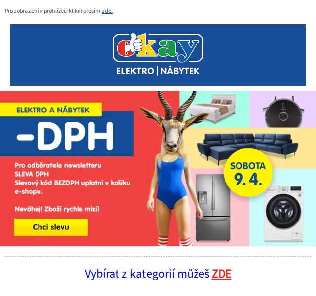 OKAY: Nakupuj bez DPH s kódem BEZDPH – červen 2026 | Nuslet.cz