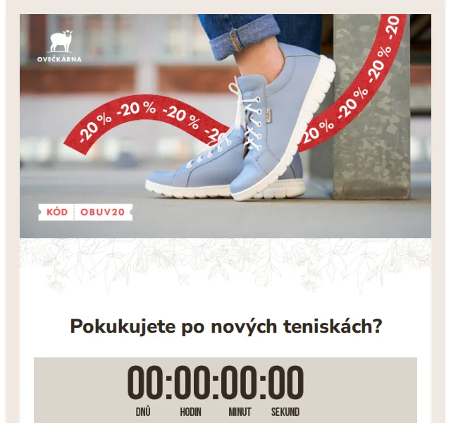 Ovečkárna: 20% sleva na tenisky – červen 2026 | Nuslet.cz
