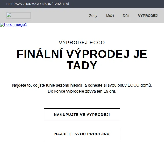 ECCO: Finální výprodej se slevami až 50 % – červen 2026 | Nuslet.cz