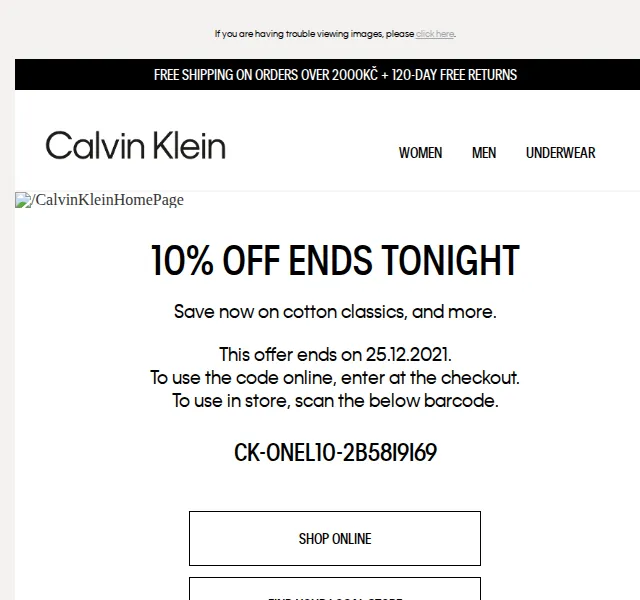 Calvin Klein: 10% sleva na bavlněné klasiky – prosinec 2026 | Nuslet.cz