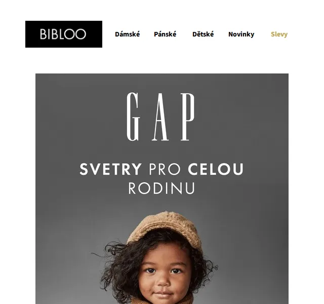 BIBLOO: Zimní novinky + svetry a kardigany GAP od 1 399 Kč – červen 2026 | Nuslet.cz