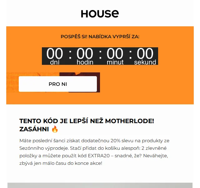HOUSE: Extra 20% na zlevněné produkty – červen 2026 | Nuslet.cz