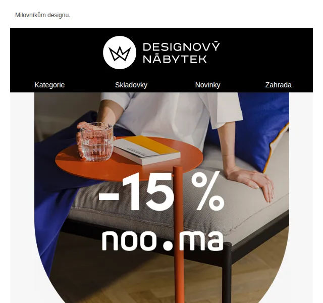 Designový Nábytek: -15 % na značku Noo.ma – červen 2026 | Nuslet.cz
