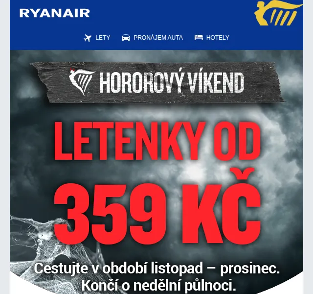 Ryanair: letenky od 359 Kč – říjen 2021 | Nuslet.cz