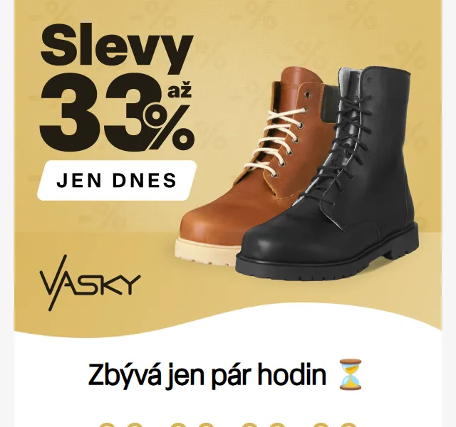 Vasky: Sleva až 33 % na boty – červen 2026 | Nuslet.cz