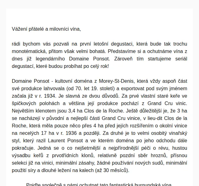 Premier Wines & Spirits | Michaela Krchová: Degustace Domaine Ponsot za 2.990 Kč – červen 2026 | Nuslet.cz
