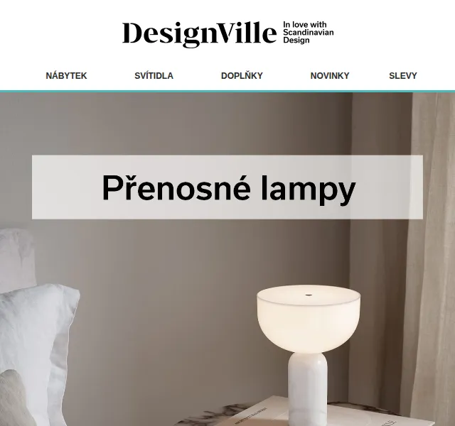 DesignVille: Přenosné lampy Kizu, JWDA a další – červen 2026 | Nuslet.cz
