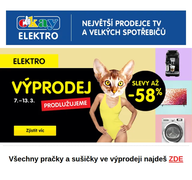 OKAY: Vyprodáváme pračky a sušičky – červen 2026 | Nuslet.cz