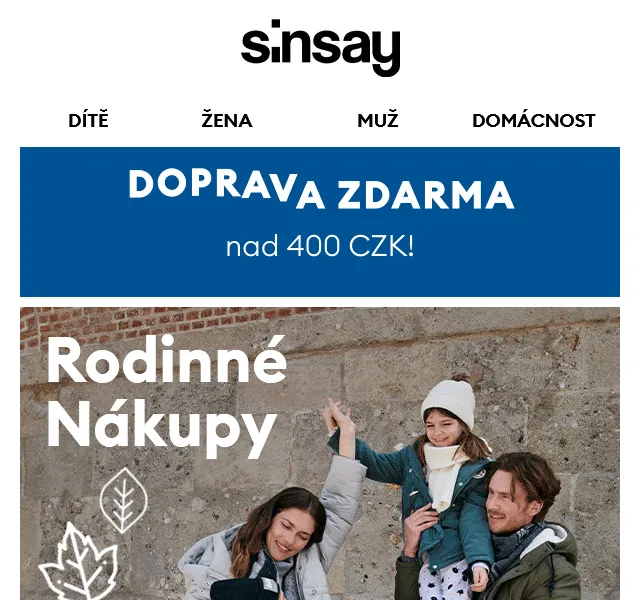 Sinsay: Doprava zdarma od 400 Kč – červen 2026 | Nuslet.cz