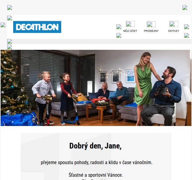Decathlon: Vánoční přání a sportovní akce – červen 2026 | Nuslet.cz