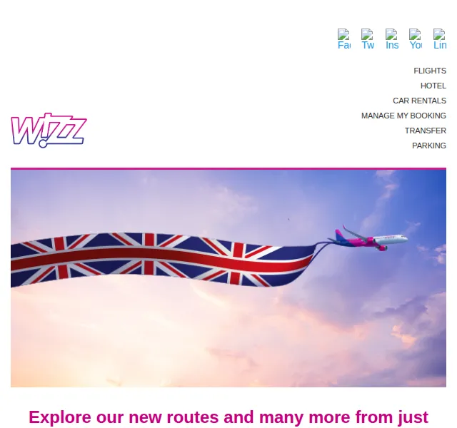 Wizz Air: nové trasy z UK od 20.99 £ – září 2022 | Nuslet.cz