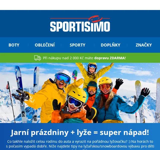 Sportisimo: lyžařská výbava se slevou až 45 % – červen 2026 | Nuslet.cz