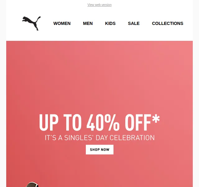 PUMA: Singles Day sleva až 40% – červenec 2026 | Nuslet.cz