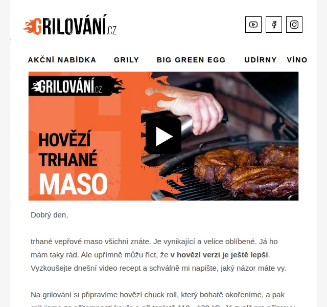 Grilování.cz - Tomáš Dytrych: Big Green Egg Medium za 35 352 Kč – červen 2026 | Nuslet.cz