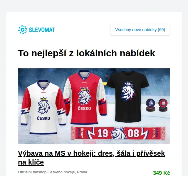 Slevomat: Fanouškovské zboží MS v hokeji a akce – červen 2026 | Nuslet.cz