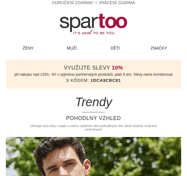 Spartoo: Sleva 10% na ultra pohodlné boty – červenec 2026 | Nuslet.cz