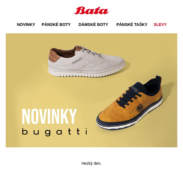 Baťa: Exkluzivní novinky od Bugatti – červen 2026 | Nuslet.cz