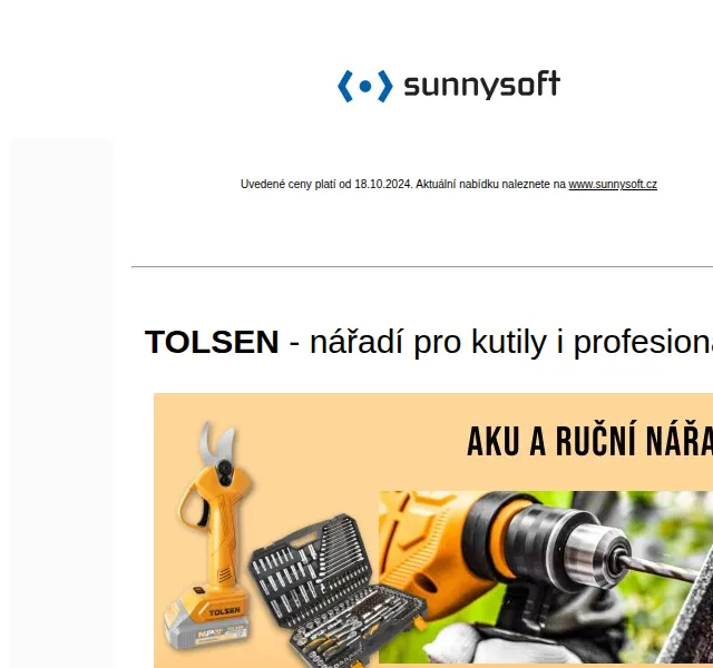 Sunnysoft: Tolsen nářadí – akce červen 2026 | Nuslet.cz