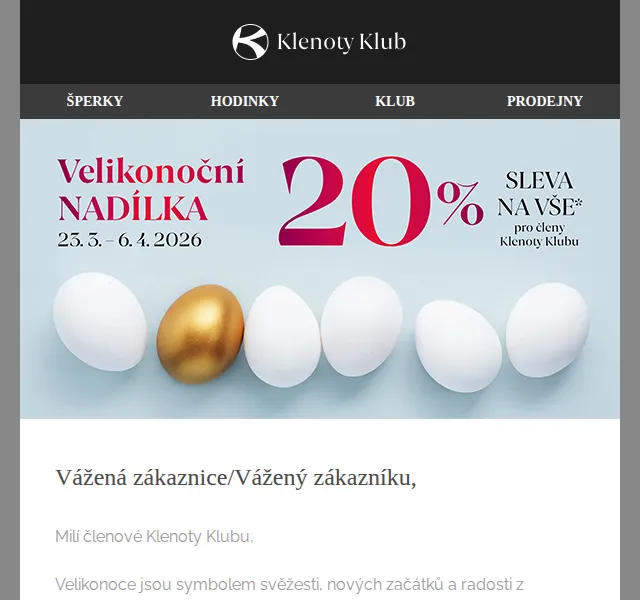Klenoty Aurum: Sleva 20 % na vše – březen 2026 | Nuslet.cz