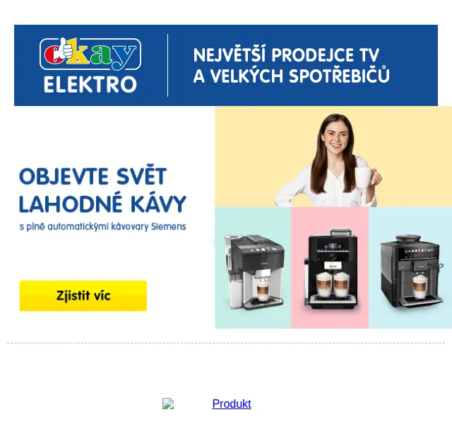 OKAY: Kávovary Siemens od 949 Kč – červen 2026 | Nuslet.cz