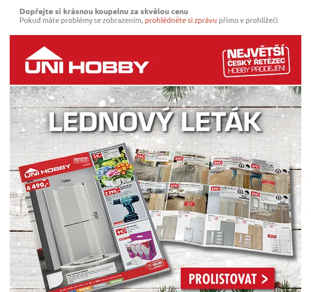 UNI HOBBY: Koupelna se slevou – červen 2026 | Nuslet.cz