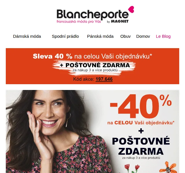 Blancheporte: -40 % na novinky spodního prádla – červen 2026 | Nuslet.cz