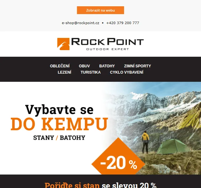 Rock Point: Stany a batohy se slevou 20 % – červen 2026 | Nuslet.cz