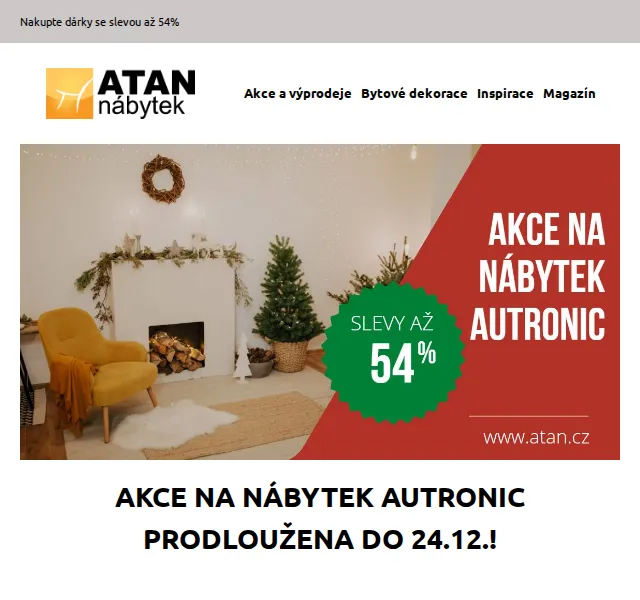 ATAN nábytek: Akce na nábytek Autronic prodloužena – červenec 2026 | Nuslet.cz