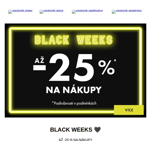 50style: Black Weeks sleva až 25 % – červen 2026 | Nuslet.cz