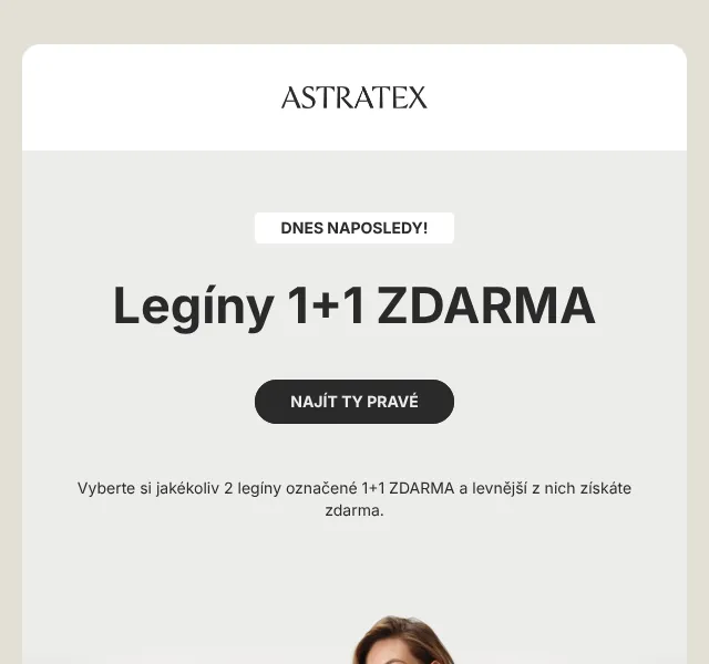 Astratex: Legíny 1+1 ZDARMA – květen 2026 | Nuslet.cz