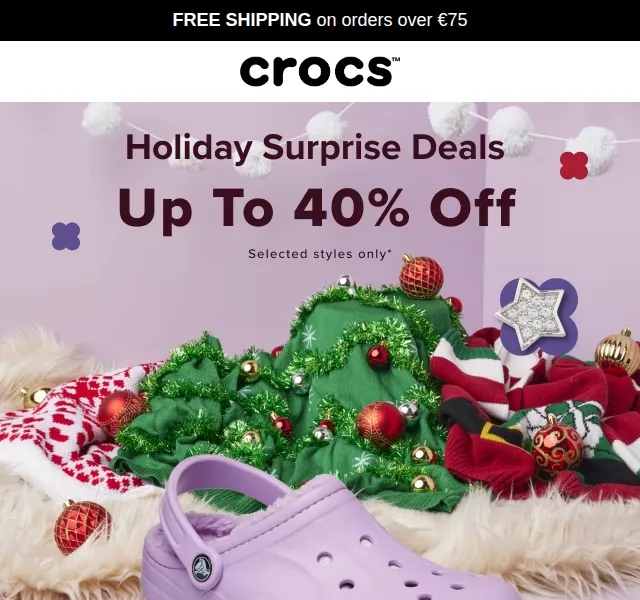 Crocs: Sleva až 40 % na Holiday Surprise Deals – červen 2026 | Nuslet.cz