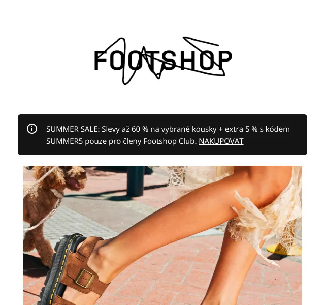 Footshop: Letní essentials až 60 % sleva – červenec 2026
