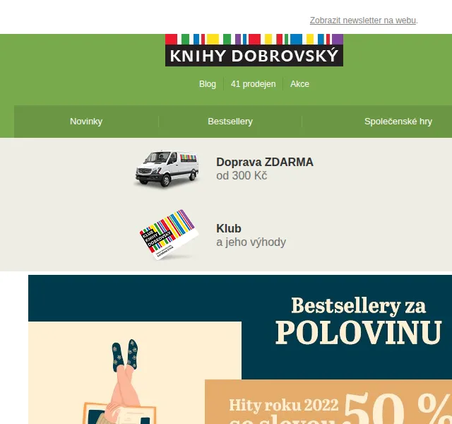 KnihyDobrovsky.cz: 50% sleva na 28 bestsellerů 2022 – červen 2026 | Nuslet.cz