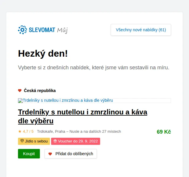 Slevomat: Trdelníky s nutellou od 69 Kč – červen 2026 | Nuslet.cz