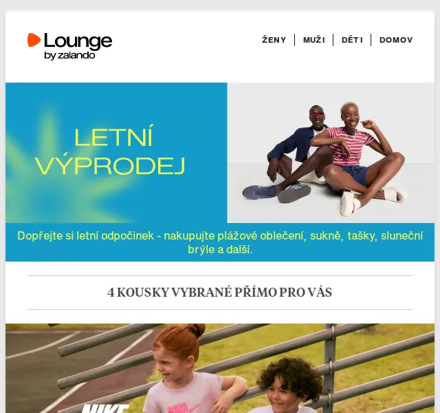 Lounge by Zalando: Nike & Pieces až 75 % – duben 2026