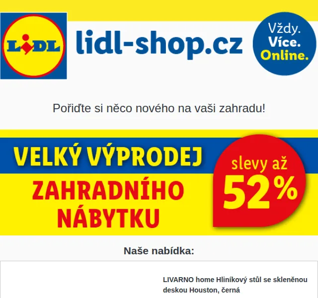 Lidl: Velký výprodej zahradního nábytku se slevami až 52 % – červen 2026 | Nuslet.cz