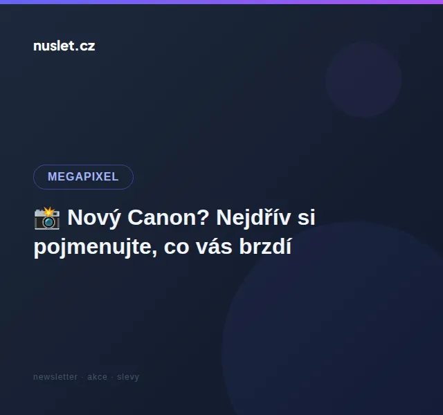 Megapixel: Canon R-Days až -14.500 Kč – červen 2026