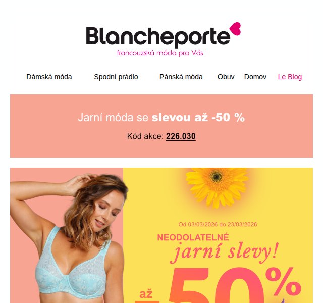 Blancheporte: Spodní prádlo až -50 % – duben 2026 | Nuslet.cz