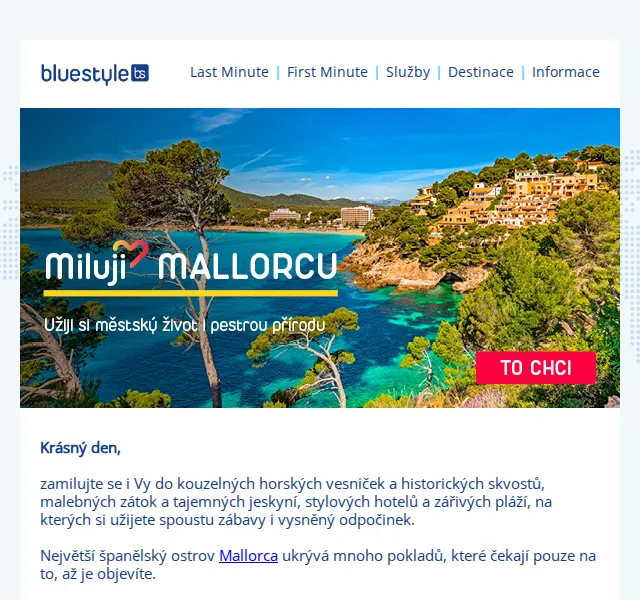 ✈ CK Blue Style ☀️ Mallorca od 13 690 Kč – červenec 2026 | Nuslet.cz