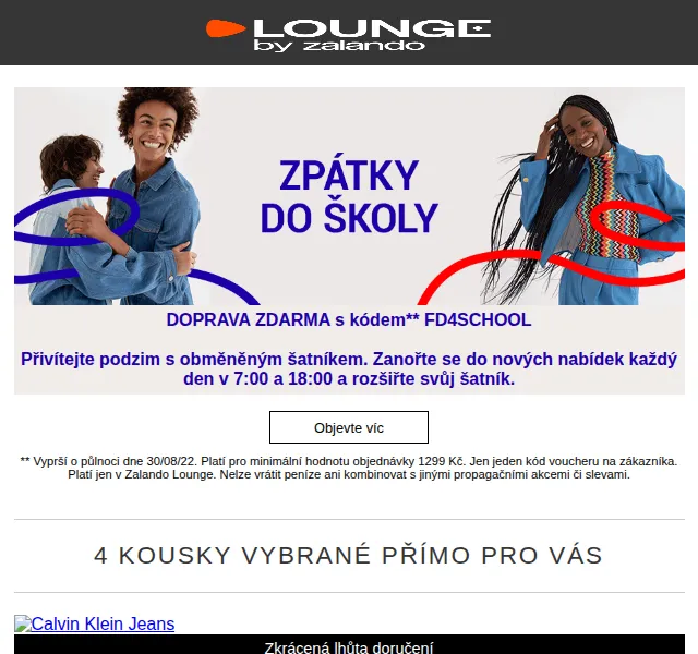 Lounge by Zalando: Calvin Klein & The North Face až 80% – červen 2026 | Nuslet.cz