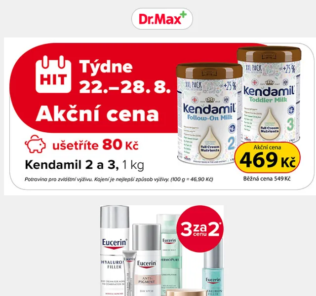 Dr.Max E-shop: Hity týdne a Eucerin – srpen 2022 | Nuslet.cz