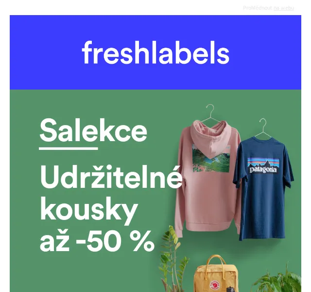Freshlabels: Udržitelná SALEkce se slevou až 50 % – červen 2026 | Nuslet.cz