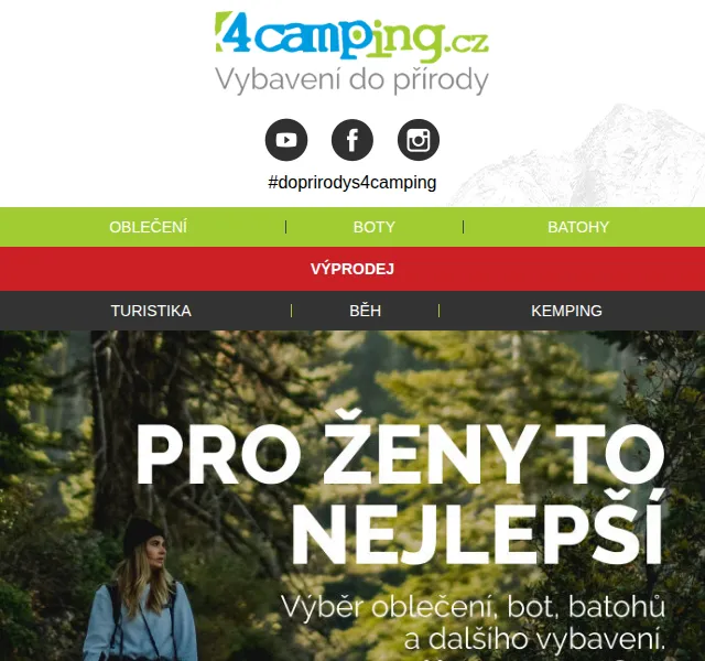 4camping.cz: Výběr dámského vybavení – červen 2026 | Nuslet.cz