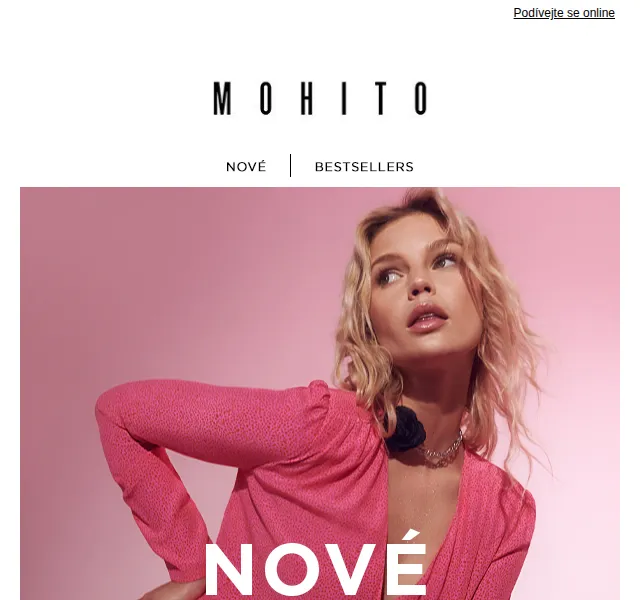 MOHITO: Růžová a černá – top kombinace – červen 2026 | Nuslet.cz