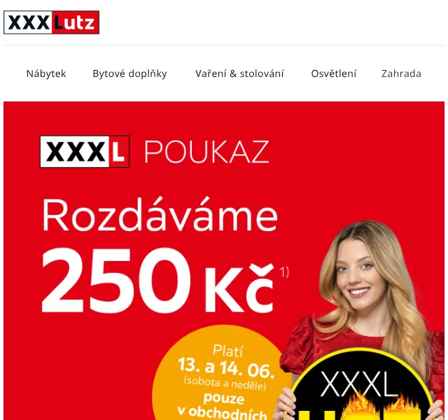 XXXLutz: Výprodej se slevami až 70 % + poukaz 250 Kč – červen 2026 | Nuslet.cz