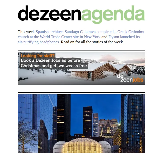Dezeen Daily: Přehled architektury a designu – červen 2026 | Nuslet.cz