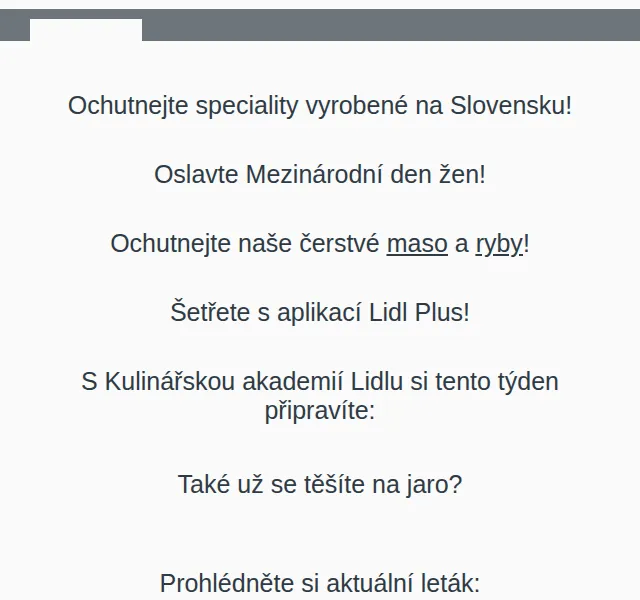 Lidl: Speciality ze Slovenska a jarní nabídka – březen 2026 | Nuslet.cz