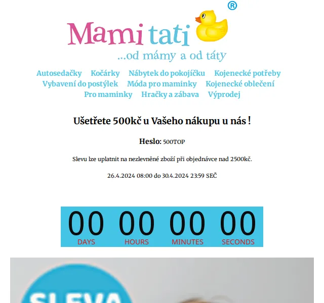 Mamitati.cz: Ušetřete 500 Kč s kódem 500TOP – červen 2026 | Nuslet.cz